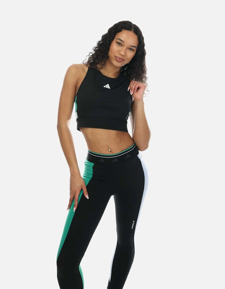 Womens Colourblock Cropped Training Tank Top