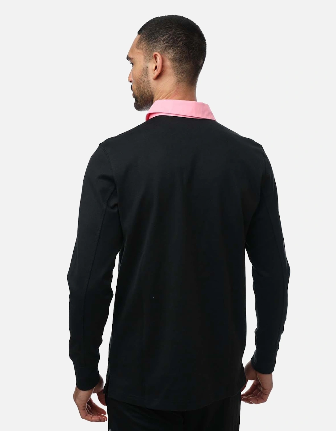 Mens Inter Miami Travel Long Sleeve Polo Shirt