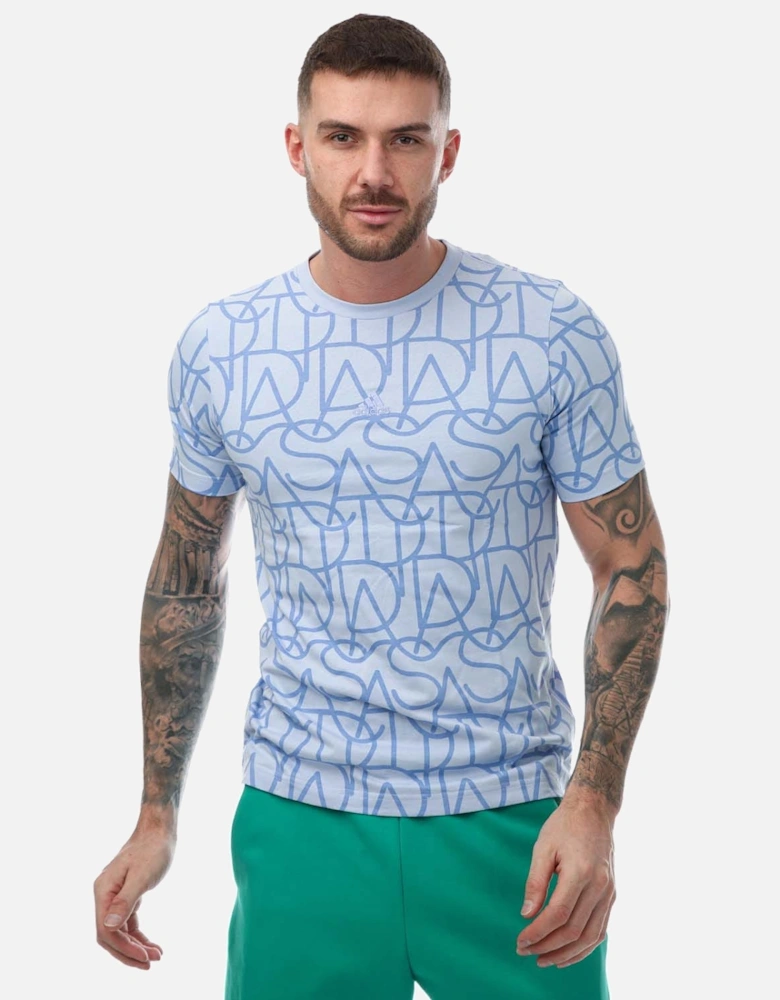 Mens Script Print T-Shirt