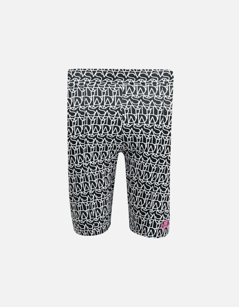 Girls Script Print Performance Shorts