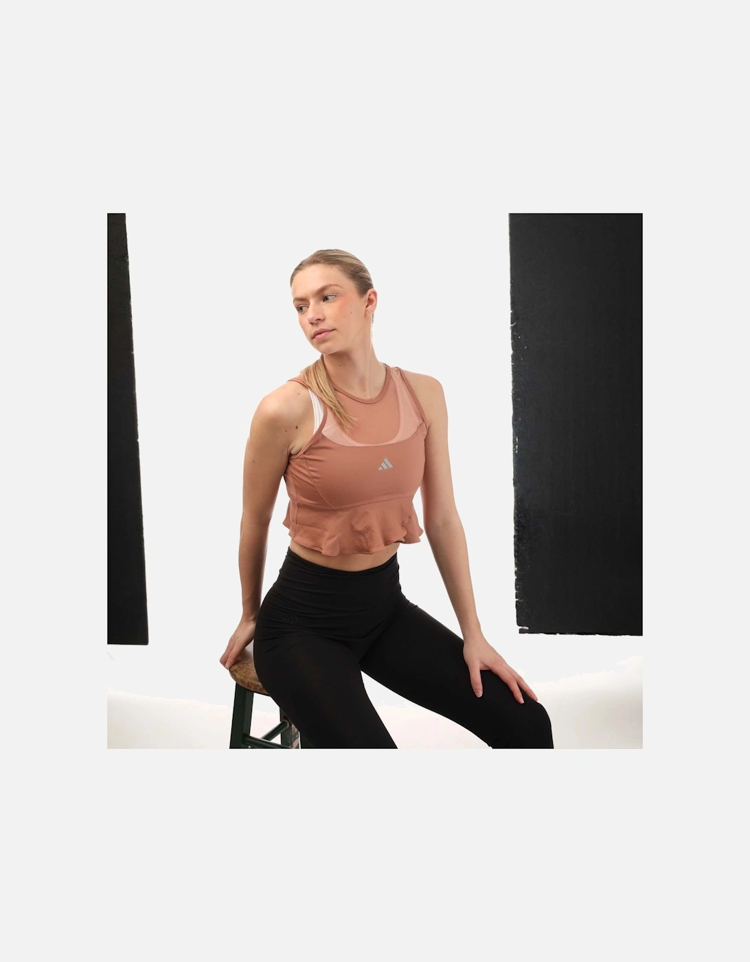 Womens Collective Power Aeroready Frill Crop Top