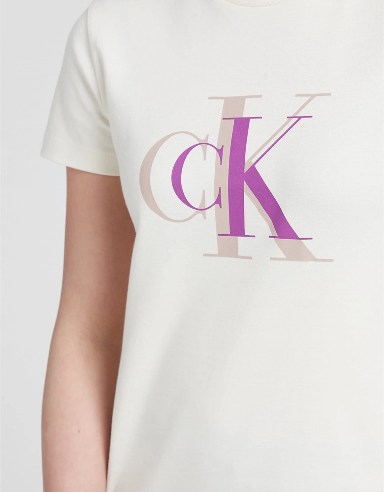 Juniors Girls Monogram T-Shirt