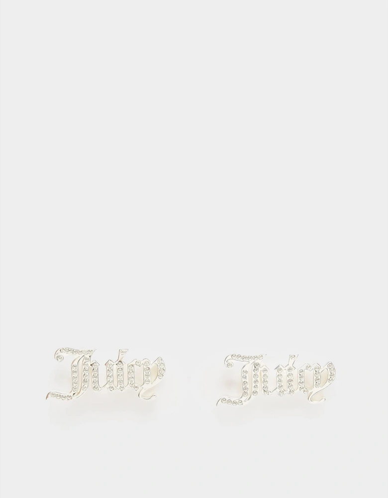 Womens Crystal Alice Stud Earrings