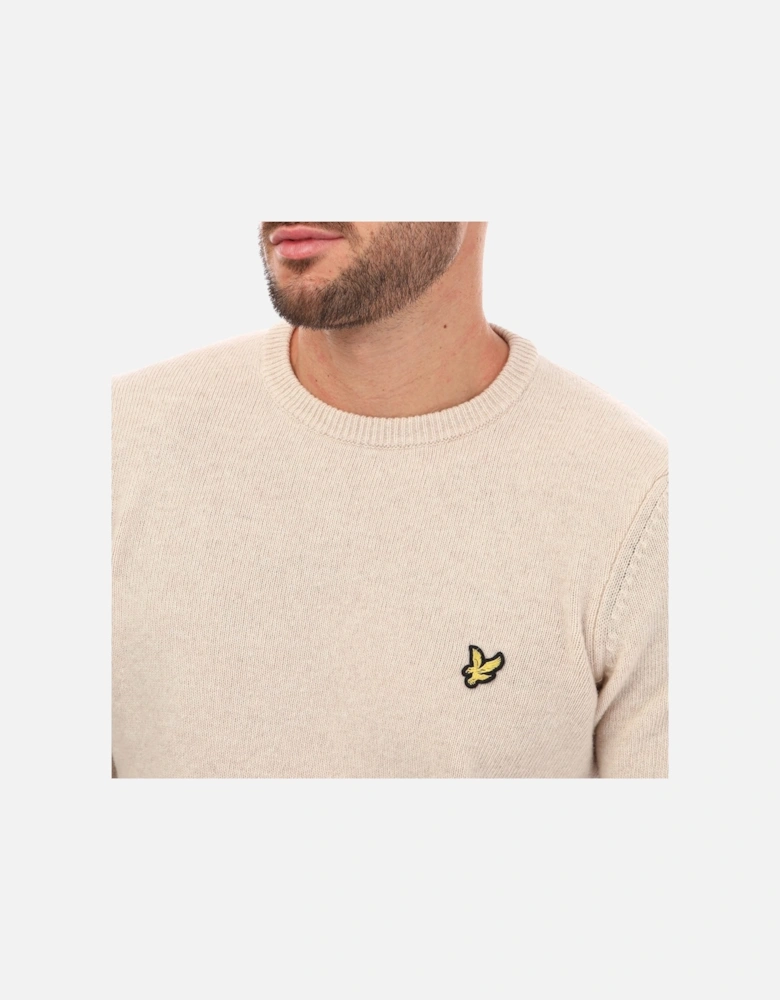 Mens Crew Neck Lambswool Blend Jumper