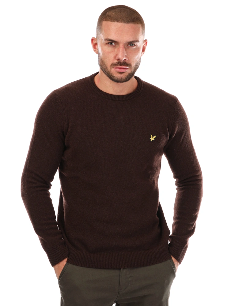 Mens Crew Neck Lambswool Blend Jumper