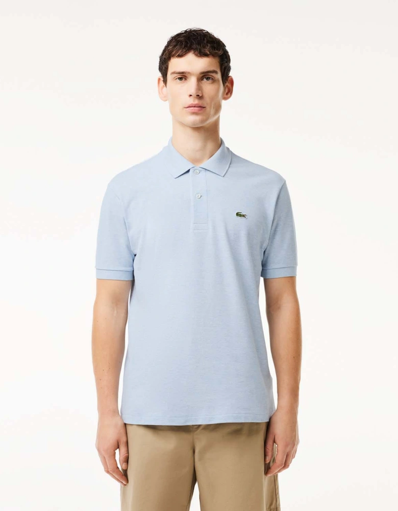 Heathered Petit Piqué Cotton Polo Shirt