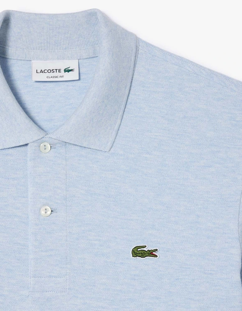 Heathered Petit Piqué Cotton Polo Shirt