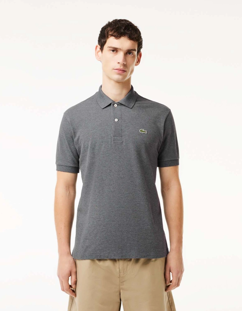 Heathered Petit Piqué Cotton Polo Shirt