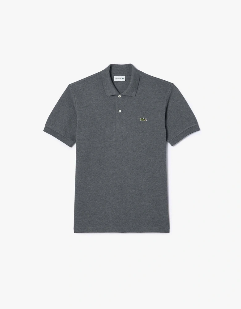 Heathered Petit Piqué Cotton Polo Shirt