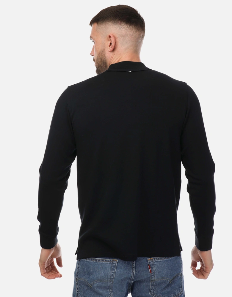 Legra Zip Neck Jersey Long Sleeve Polo Shirt