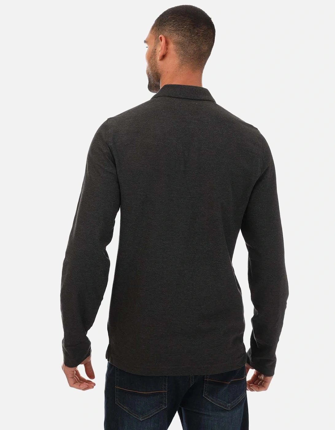 Mens Logo Long Sleeve Polo Shirt