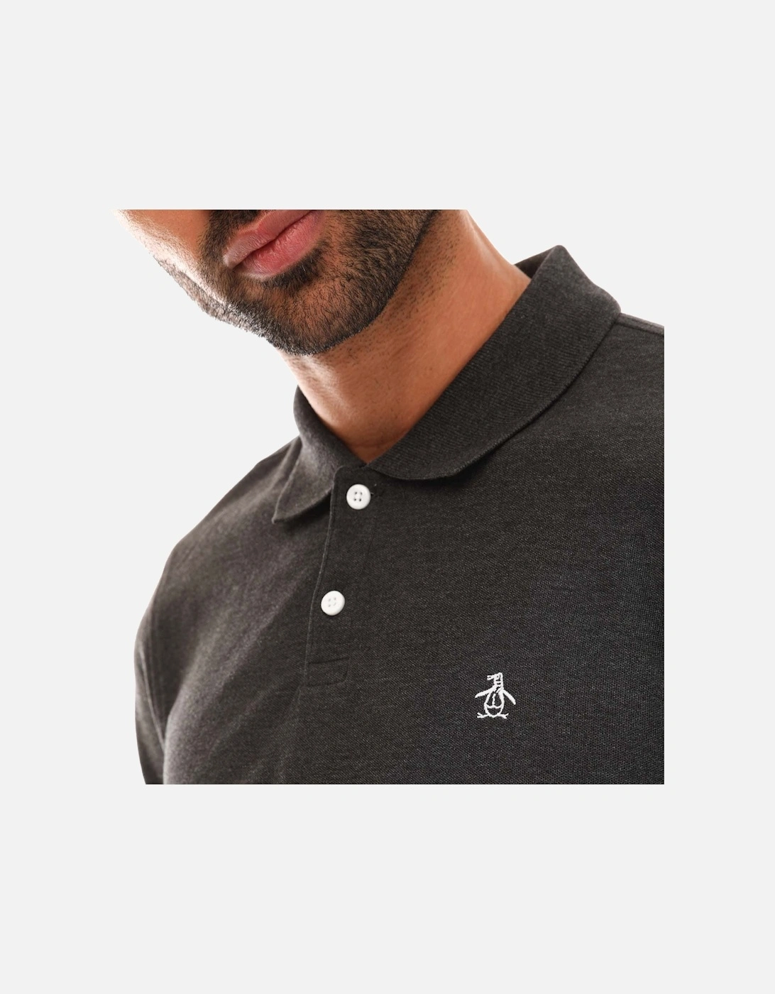 Mens Logo Long Sleeve Polo Shirt