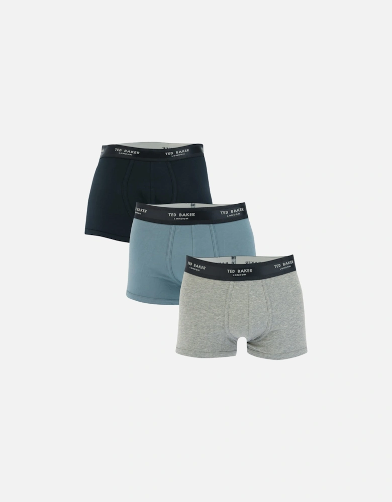 Mens 3-Pack Cotton Boxers - Mens 3-Pack Trunks - Mens Three Pack Cotton Fashion Trunk