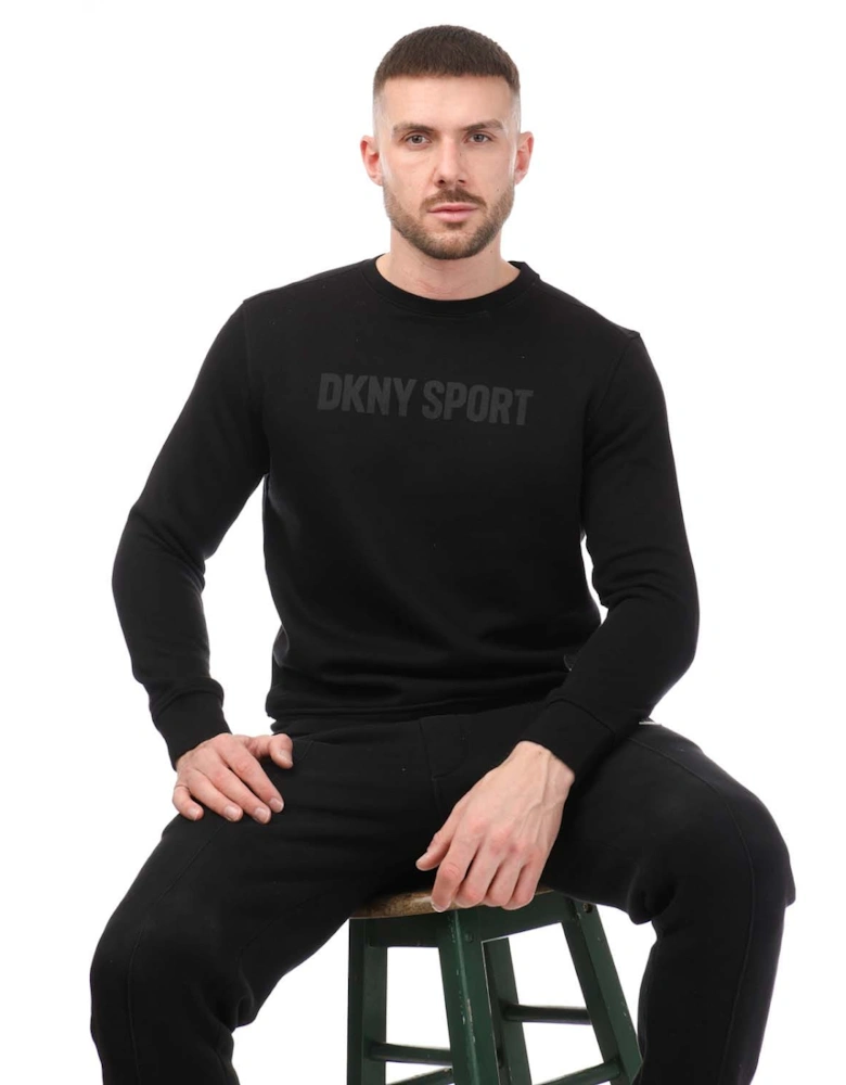 Printed Large Tonal Logo Crewneck Sweatshirt