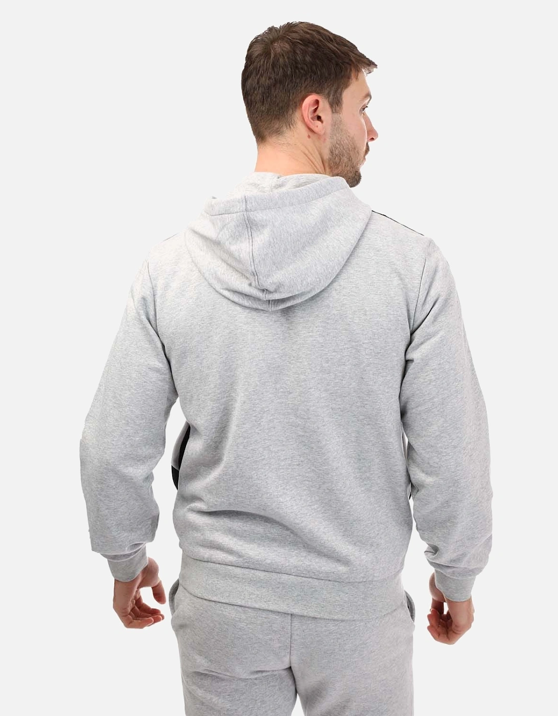 Mens Coloublock Lettered Fleece Zip-Up Hoodie - Mens Colourblock Lettered Fleece Zip Hoody