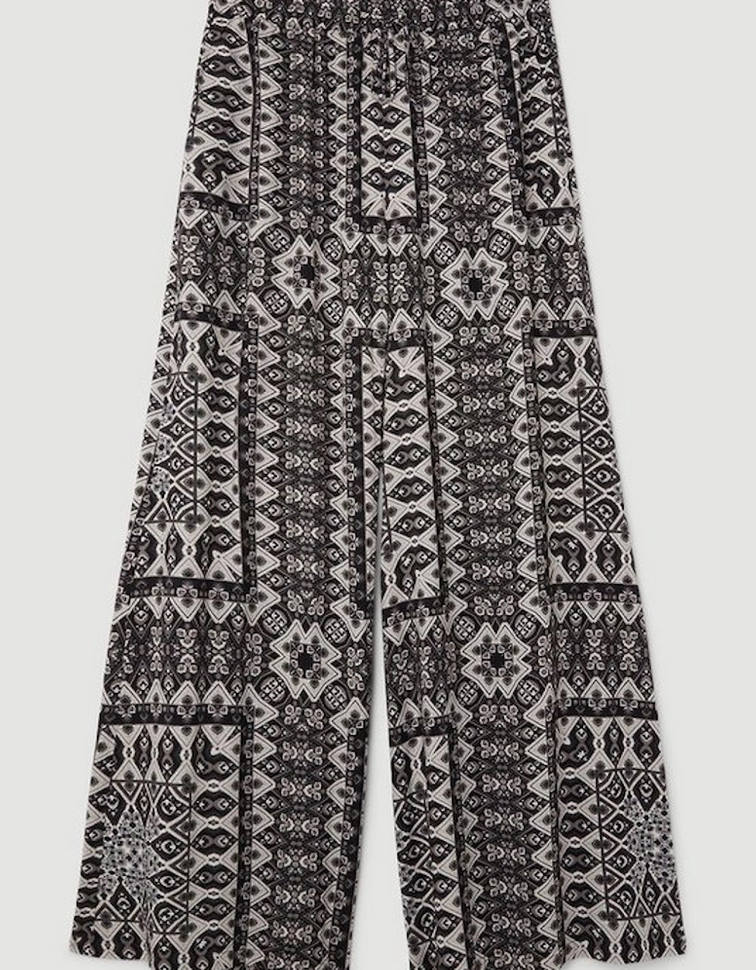 Tile Print Spun Viscose Beach Trousers