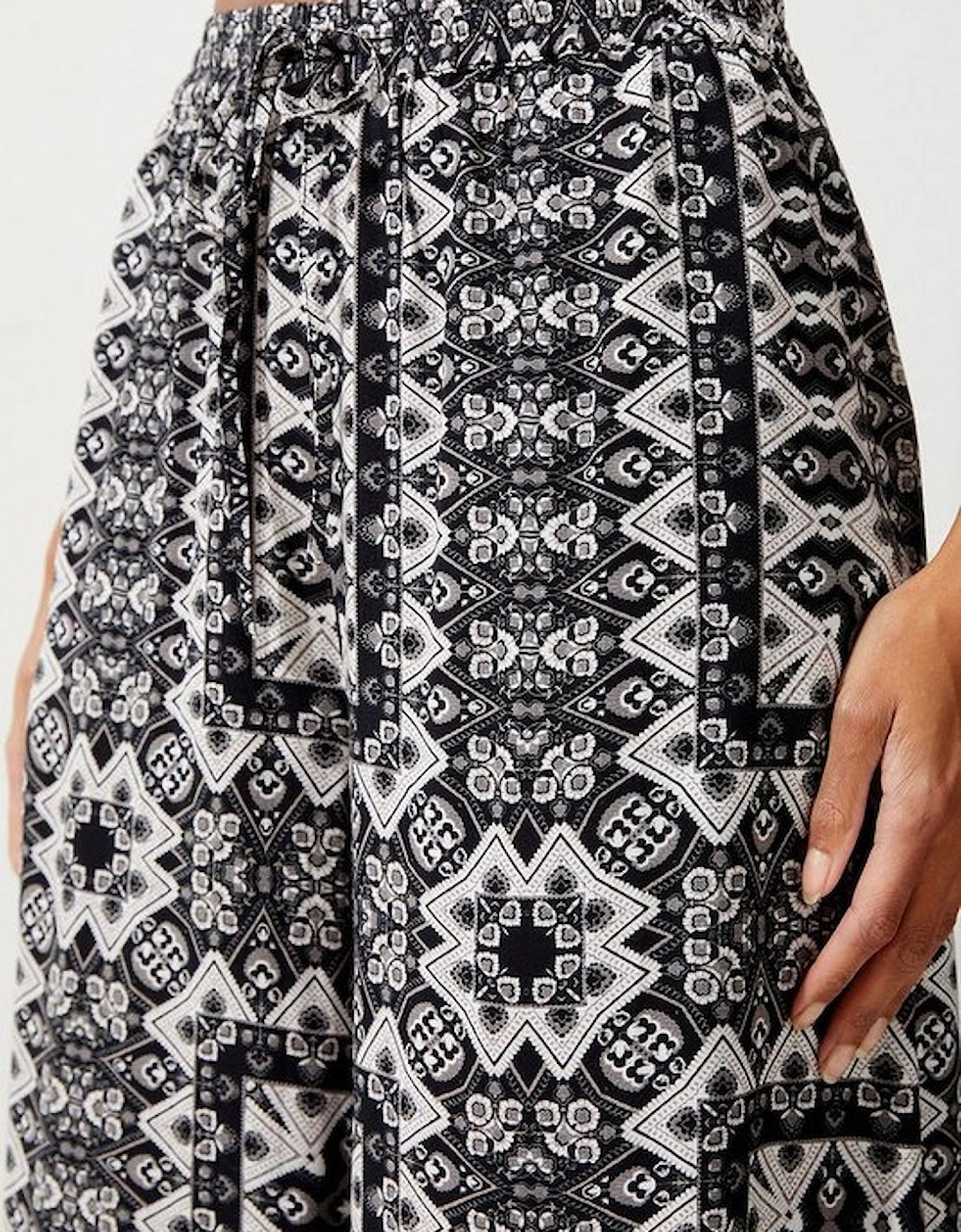 Tile Print Spun Viscose Beach Trousers