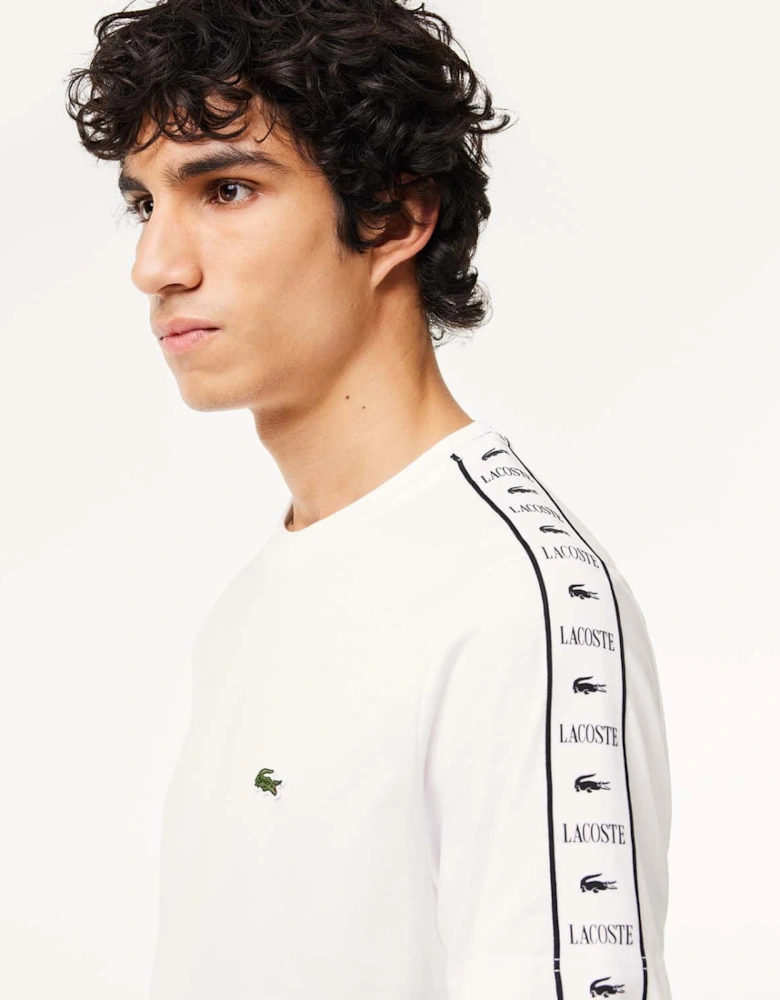 Cotton Jersey Logo Stripe T-Shirt