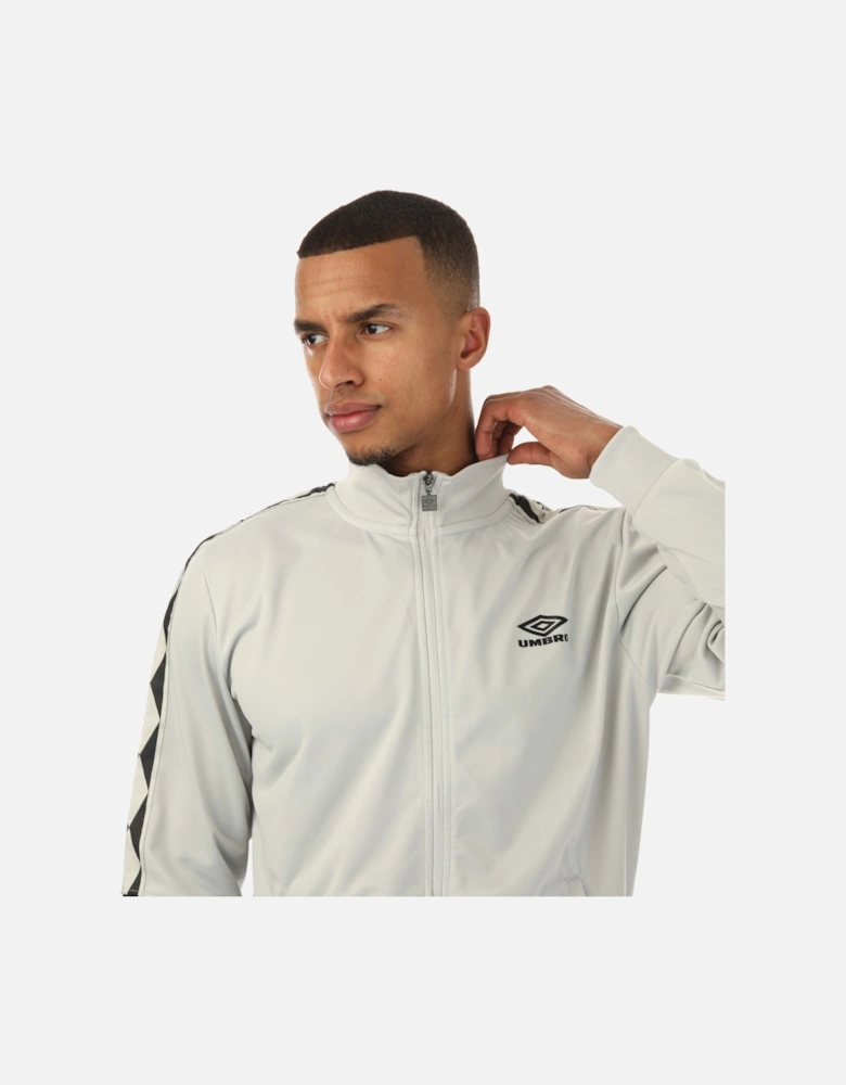 Mens Diamond Taped Tricot Track Top