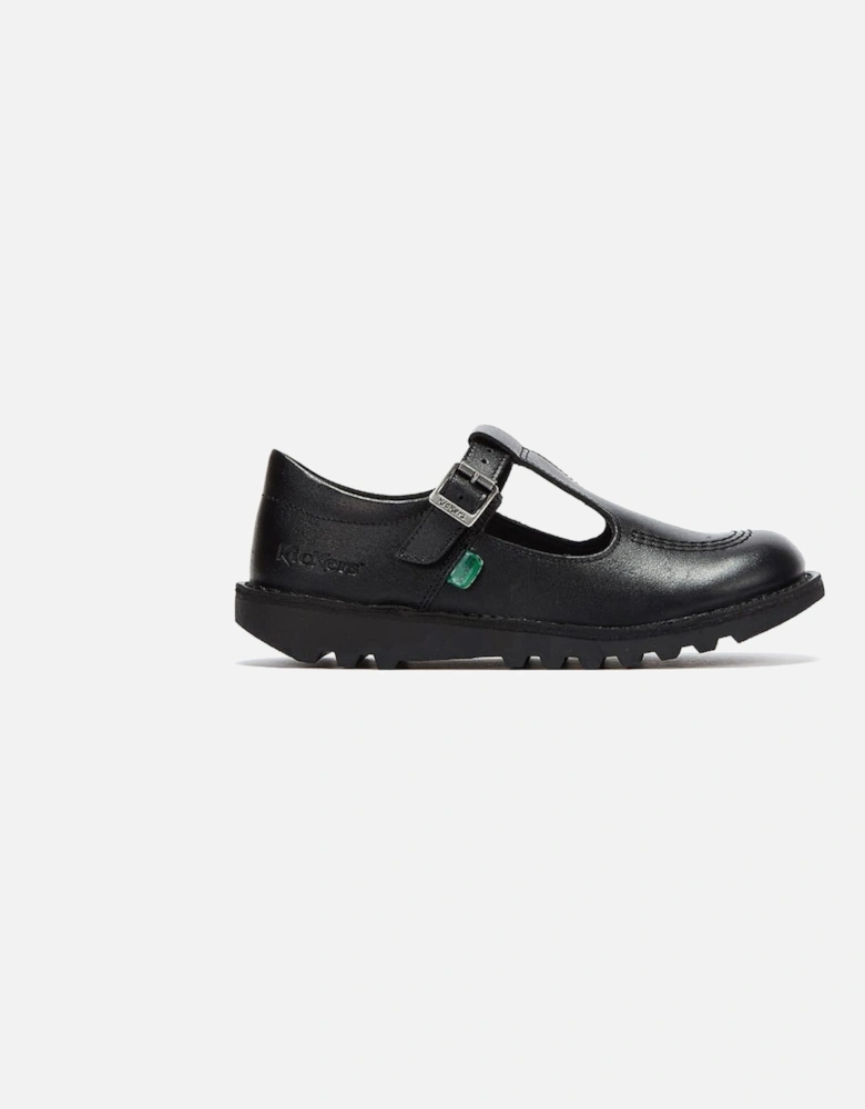 Kick T Infant Black Leather Shoes