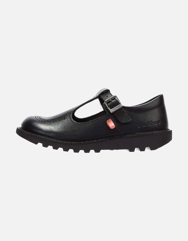 Kick T Infant Black Leather Shoes