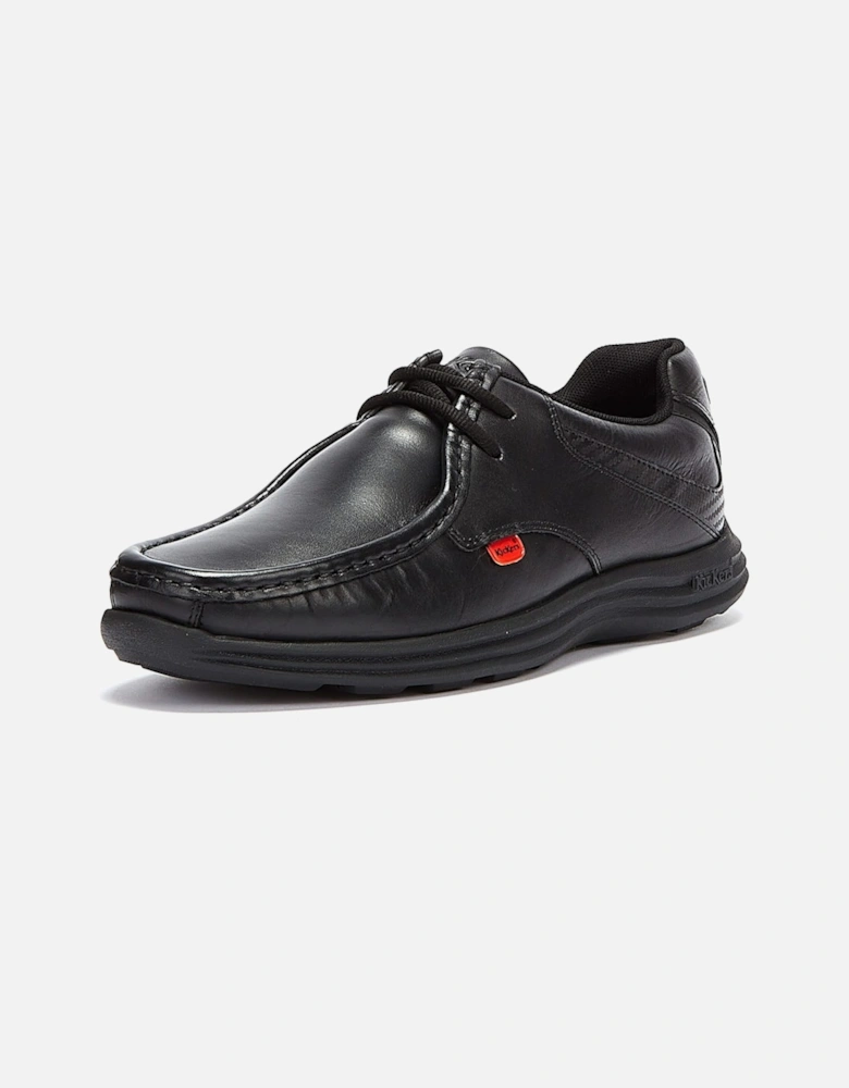 Reasan Lace Mens Black Leather Shoes