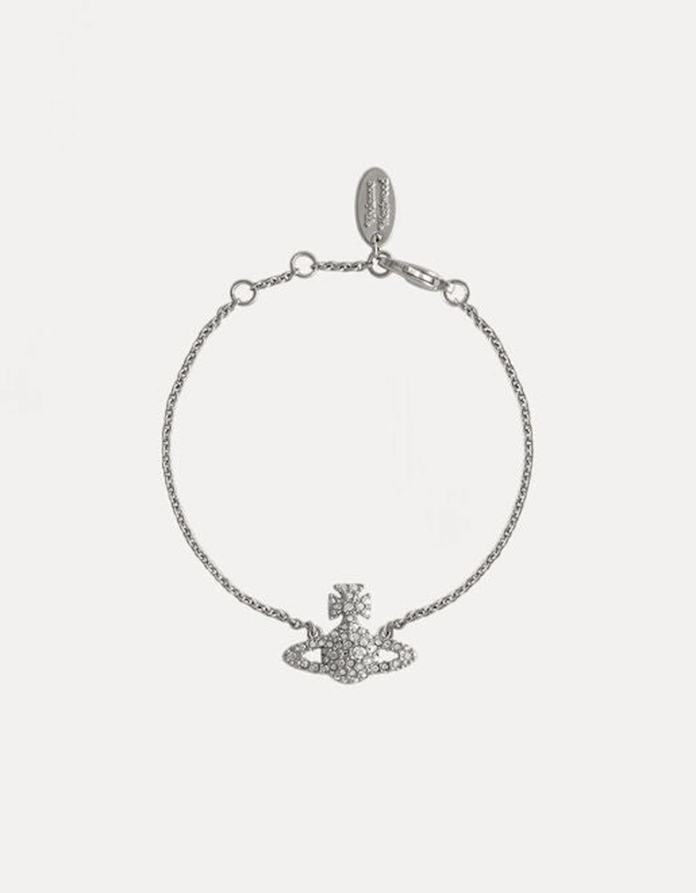 Grace bas relief bracelet - Rhodium