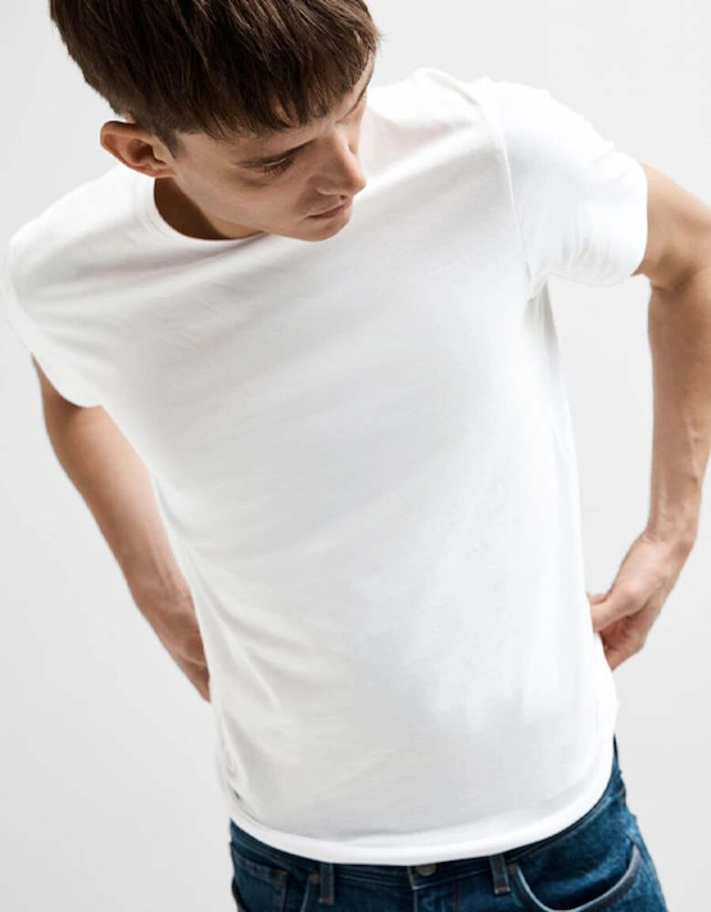 Homme Newpima Short Sleeve O-Neck Tee Bright White