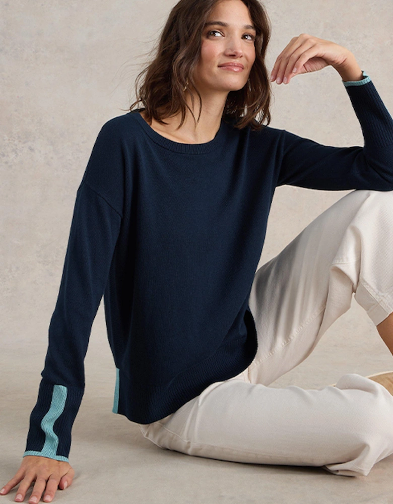 Women's Olive Jumper French Navy