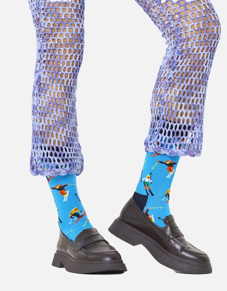 Skiing Socks, Blue