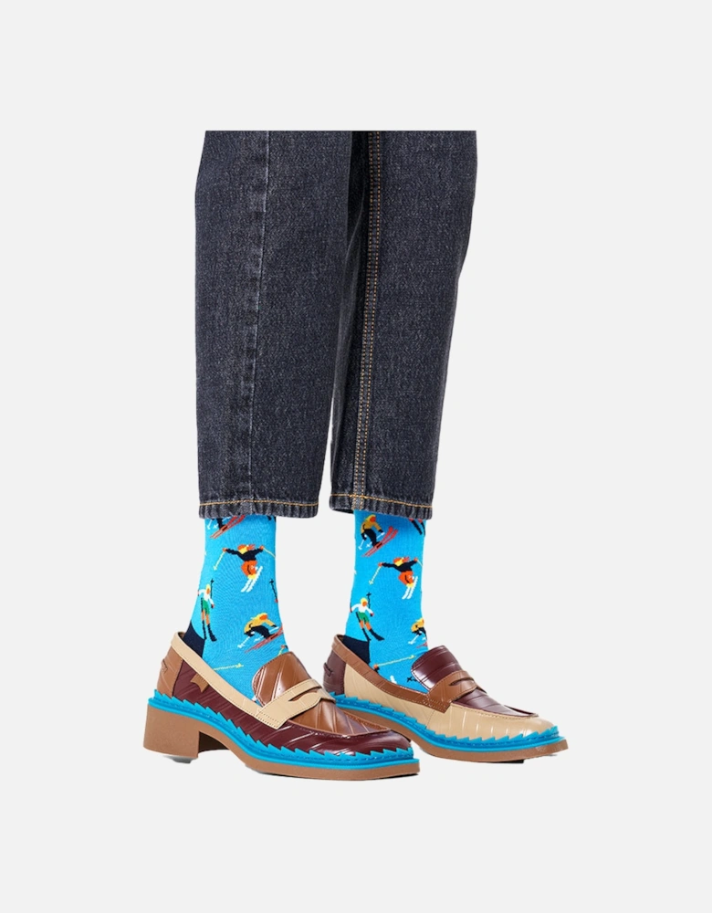 Skiing Socks, Blue