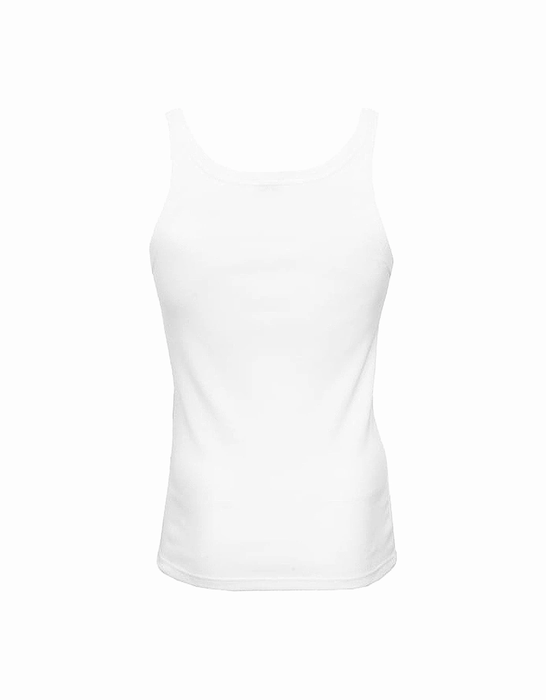 Fine-Rib Cotton Tank Top Vest, Optical White