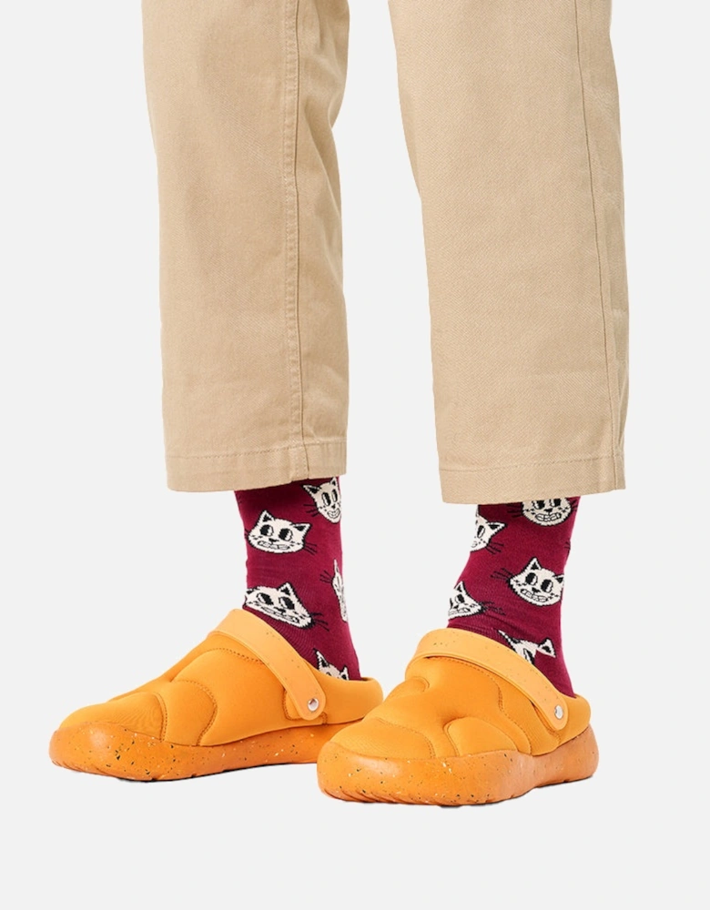 Cat Socks, Dark Red