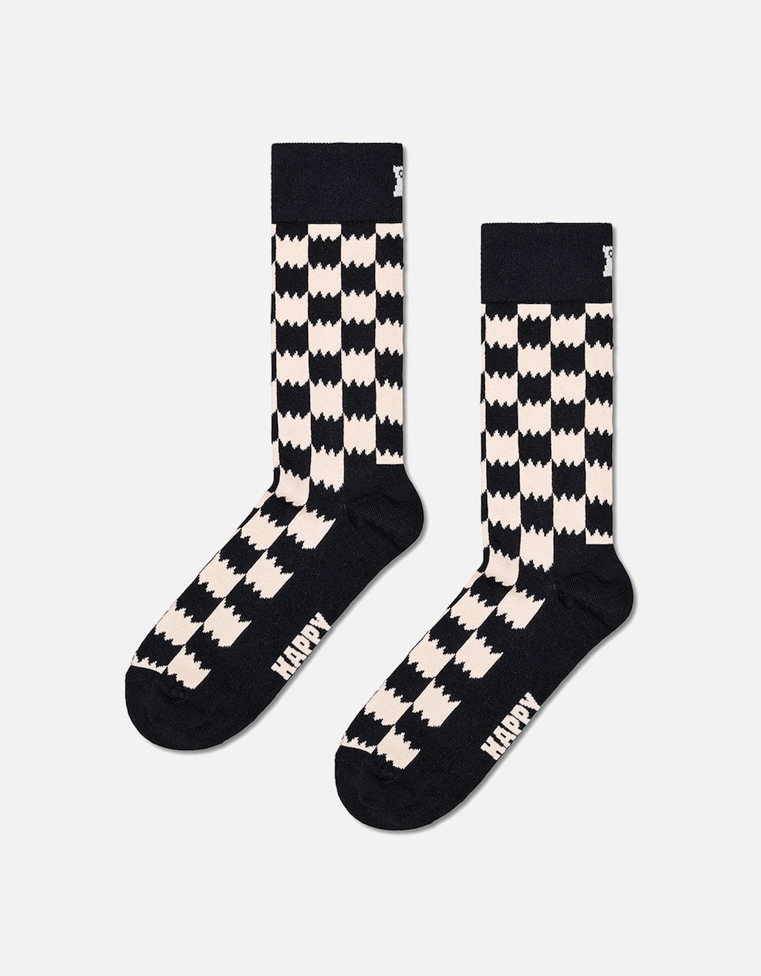 Dizzy Check Socks, Black, 3 of 2