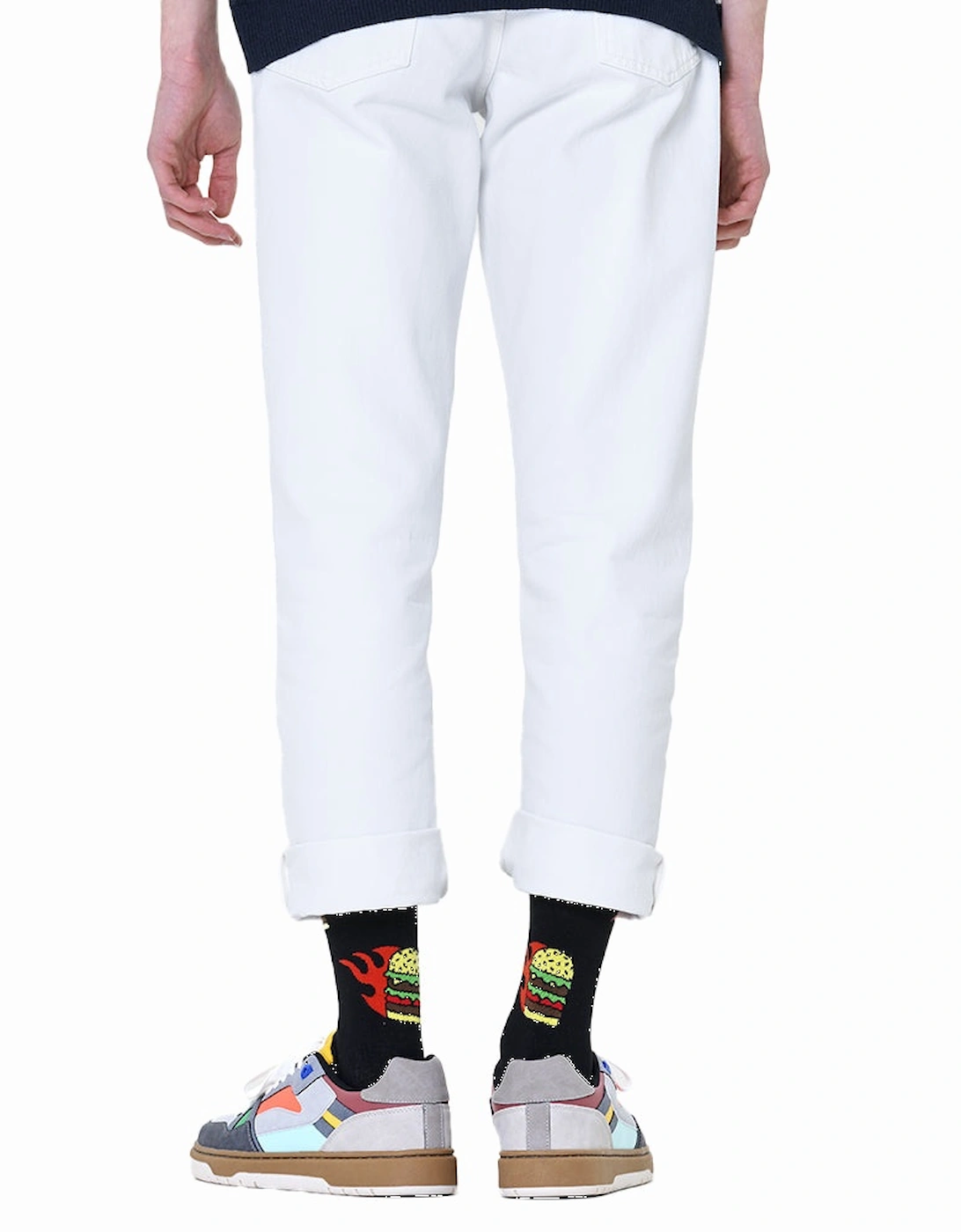 Flaming Burger Socks, Black