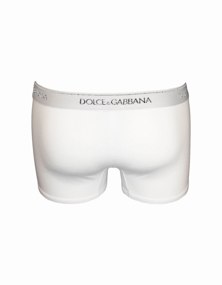 2-Pack Stretch Cotton Boxer Trunks, Optical White