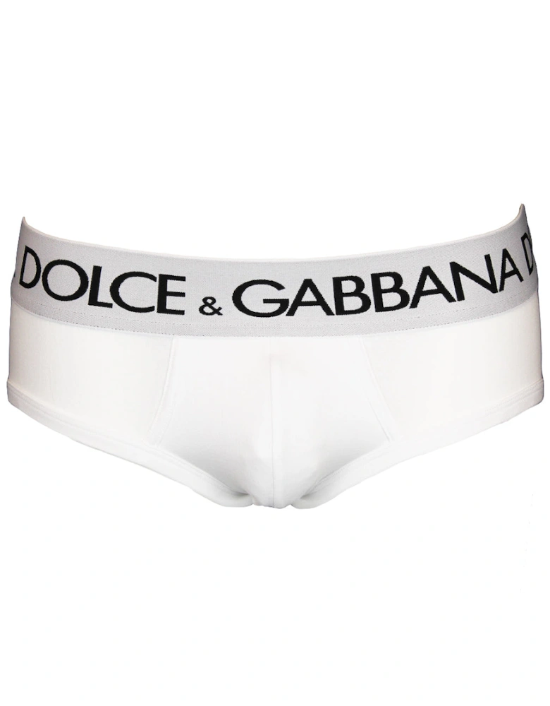 2-Pack Cotton Jersey Brando Briefs, White