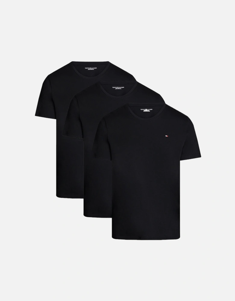 3-Pack Signature Cotton T-Shirts, Black