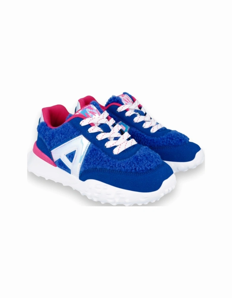 Blue Fluffy Sport Trainers