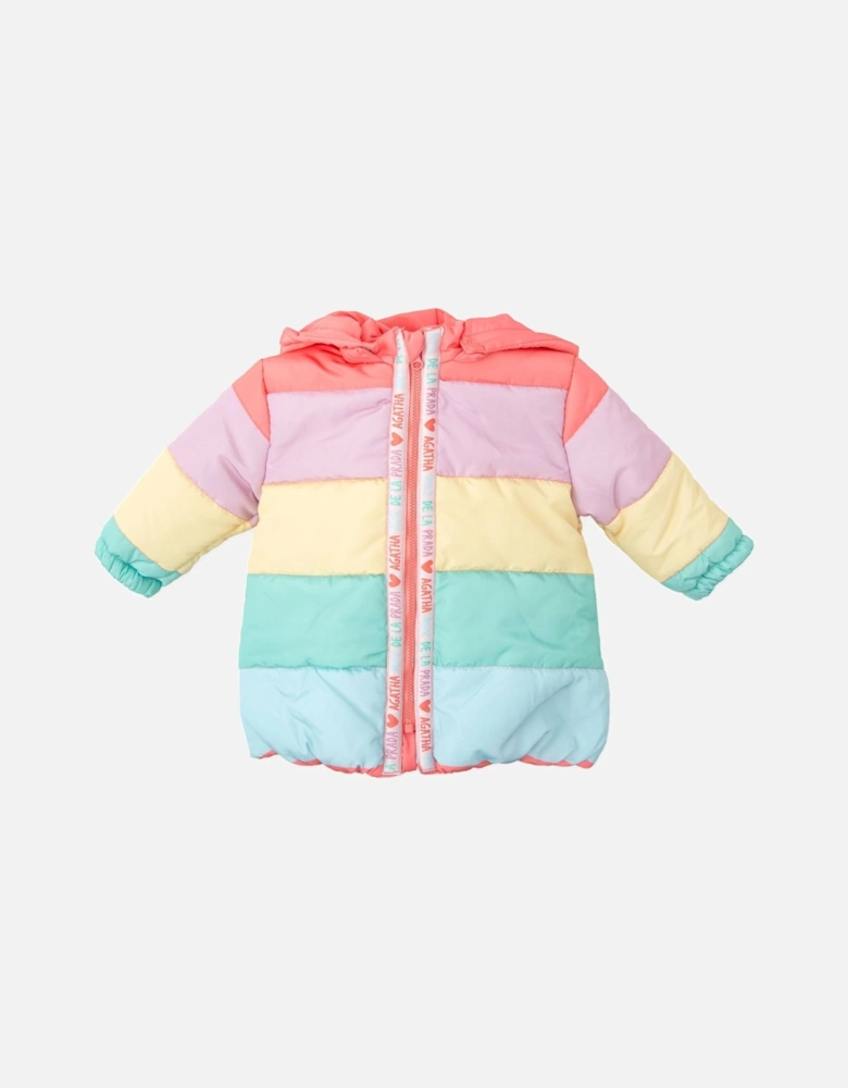 Pastel Block Parka Coat