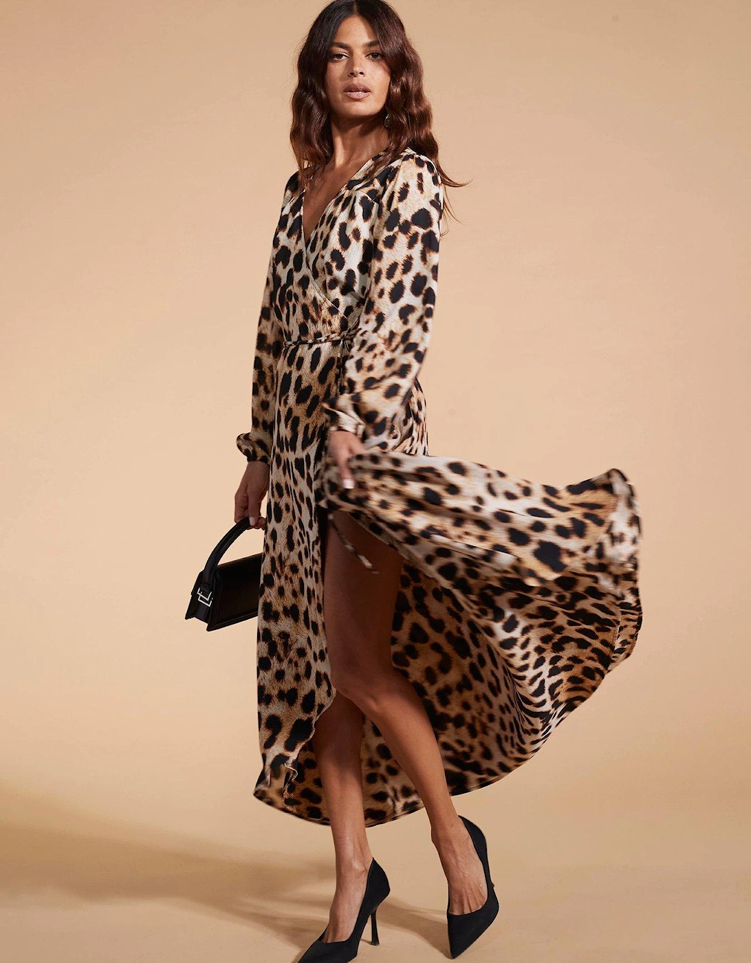 Leopard Print Wrap Maxi Dress - Leopard Print, 5 of 4