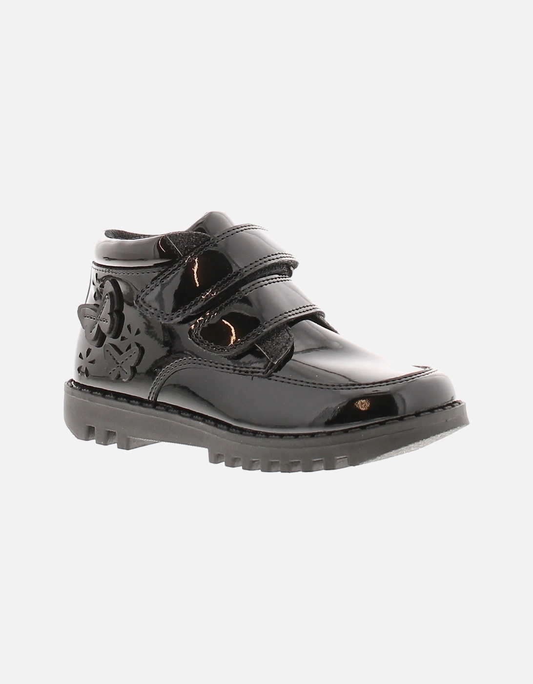 Girls Ankle Boots Infants Cassia Butterfly black UK Size, 6 of 5