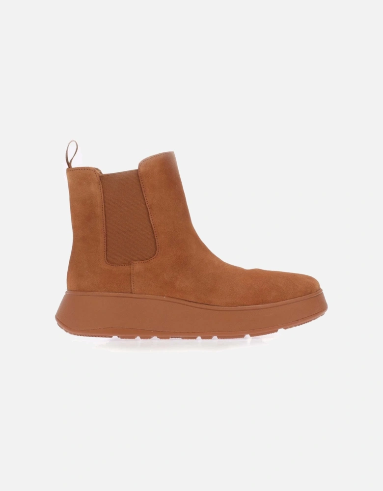 F-Mode Suede Flatform Chelsea Boots