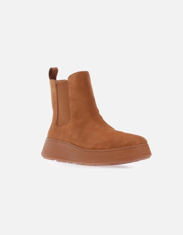 F-Mode Suede Flatform Chelsea Boots