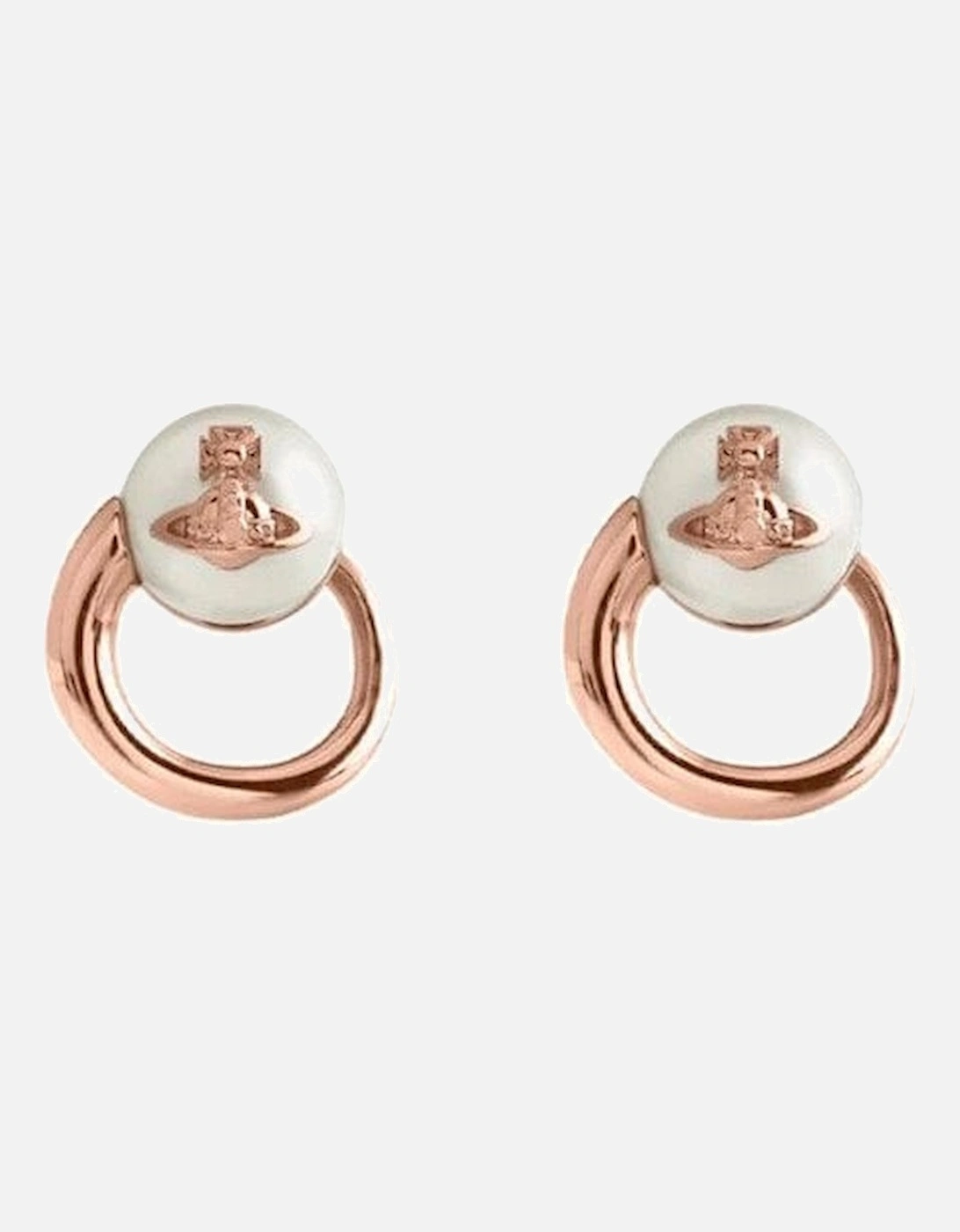 Vivienne Westwood Men's Carola Earrings - Pink Gold/Cream-Rose - Rose Gold - Size: NS