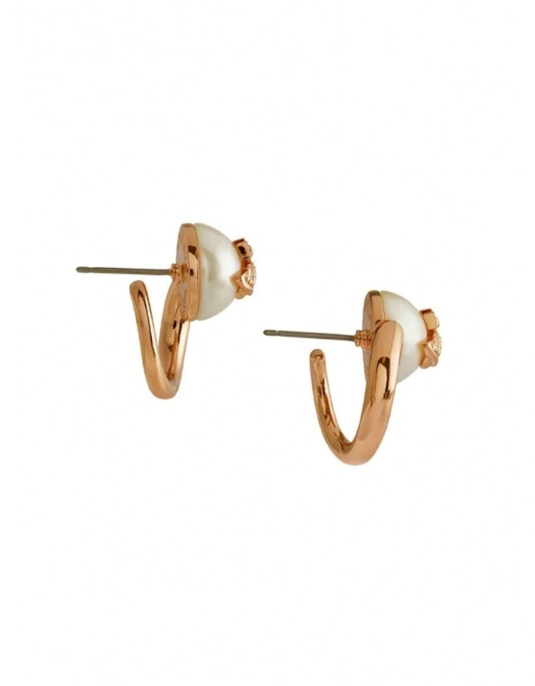 Carola Earrings - Pink Gold/Cream-Rose