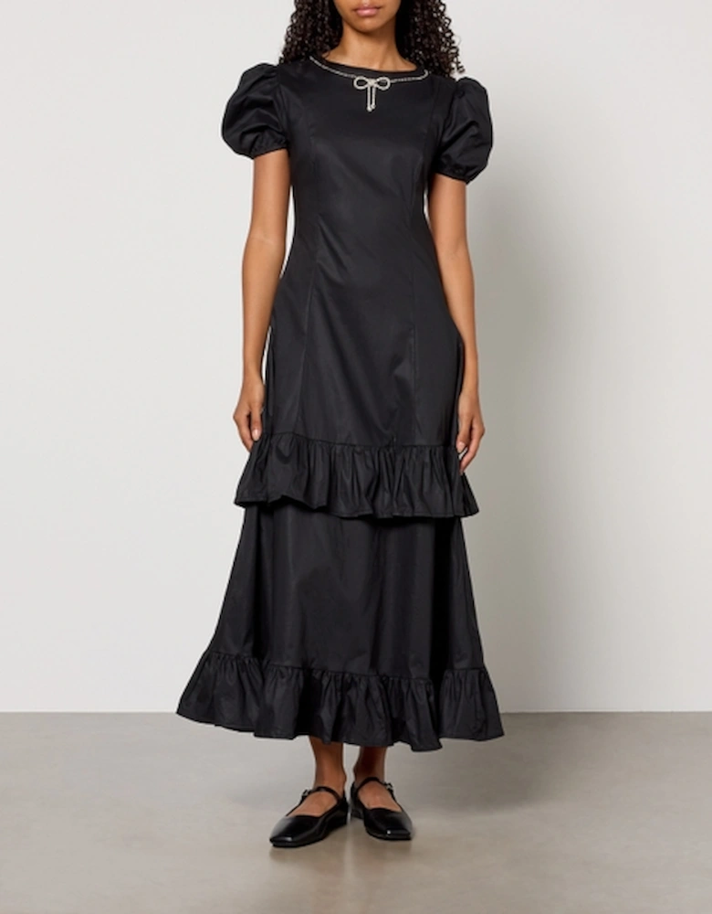 Serenade Cotton-Blend Ruffle Midi Dress