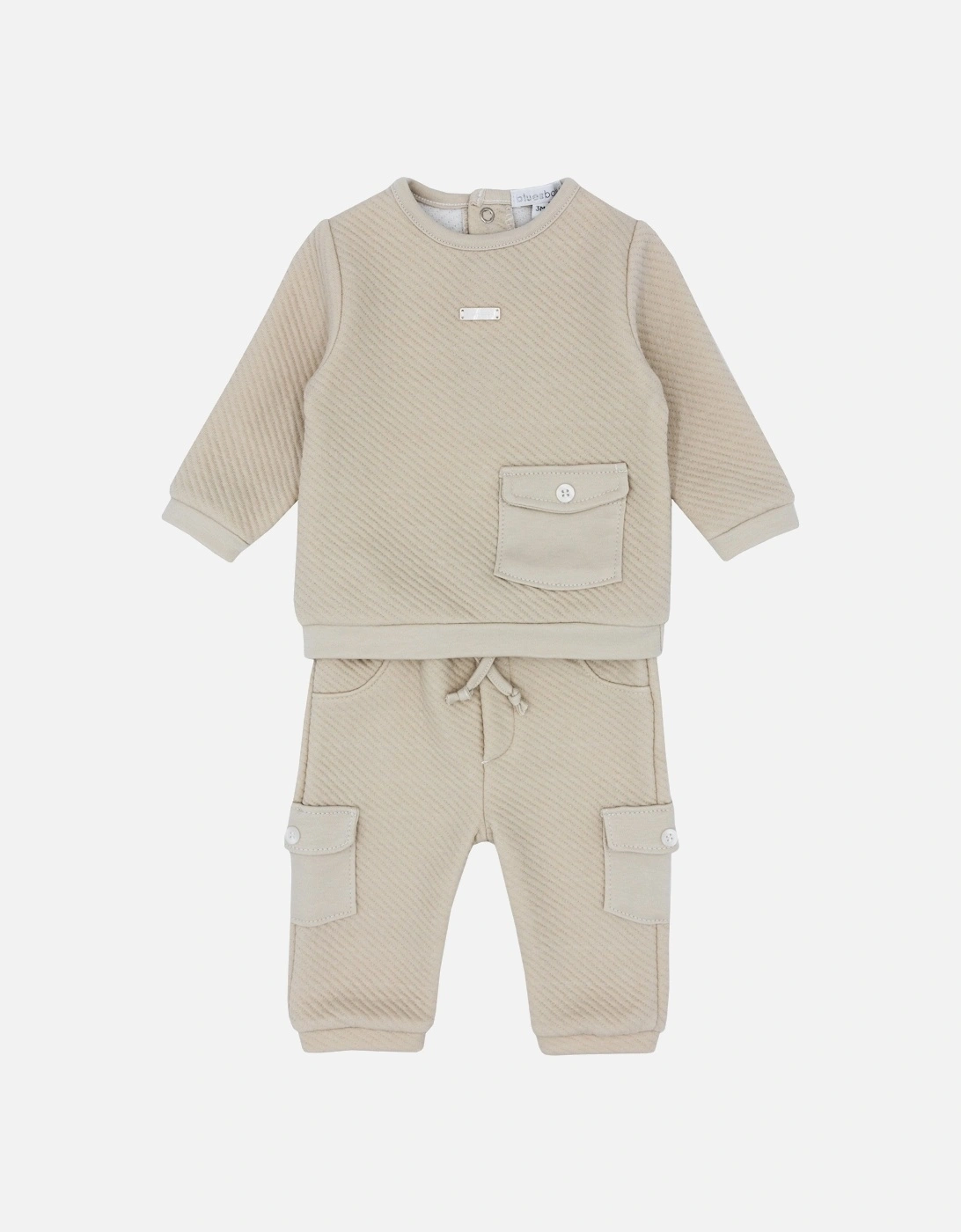 Beige Waffle Tracksuit Set, 3 of 2