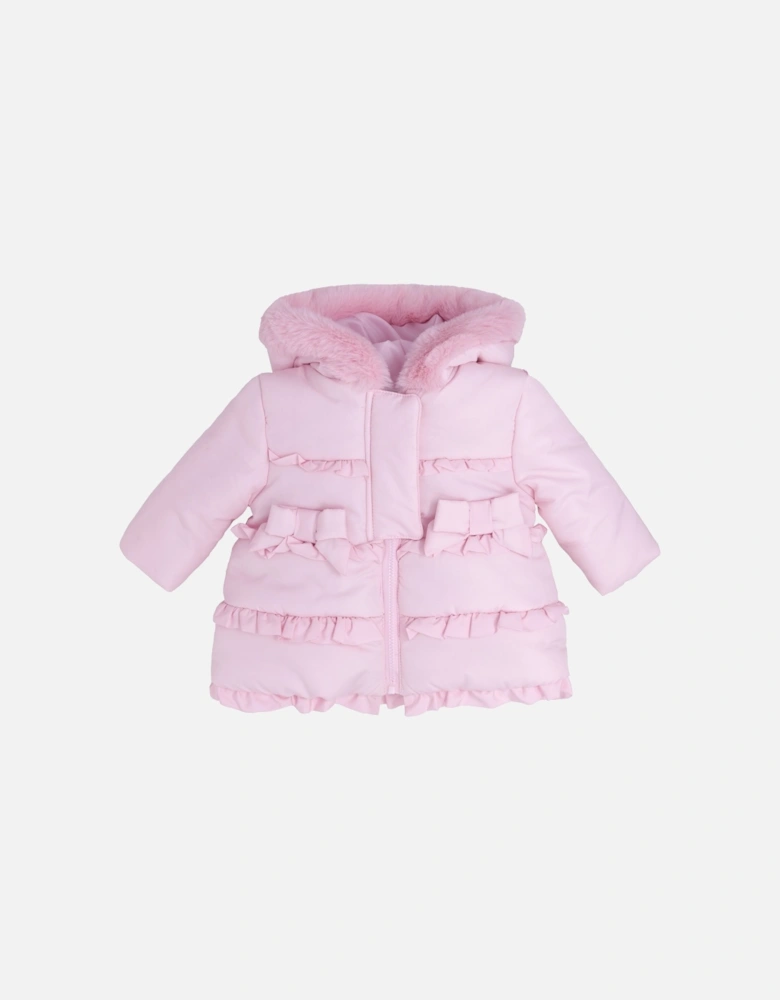 Girls Pink Parka Coat