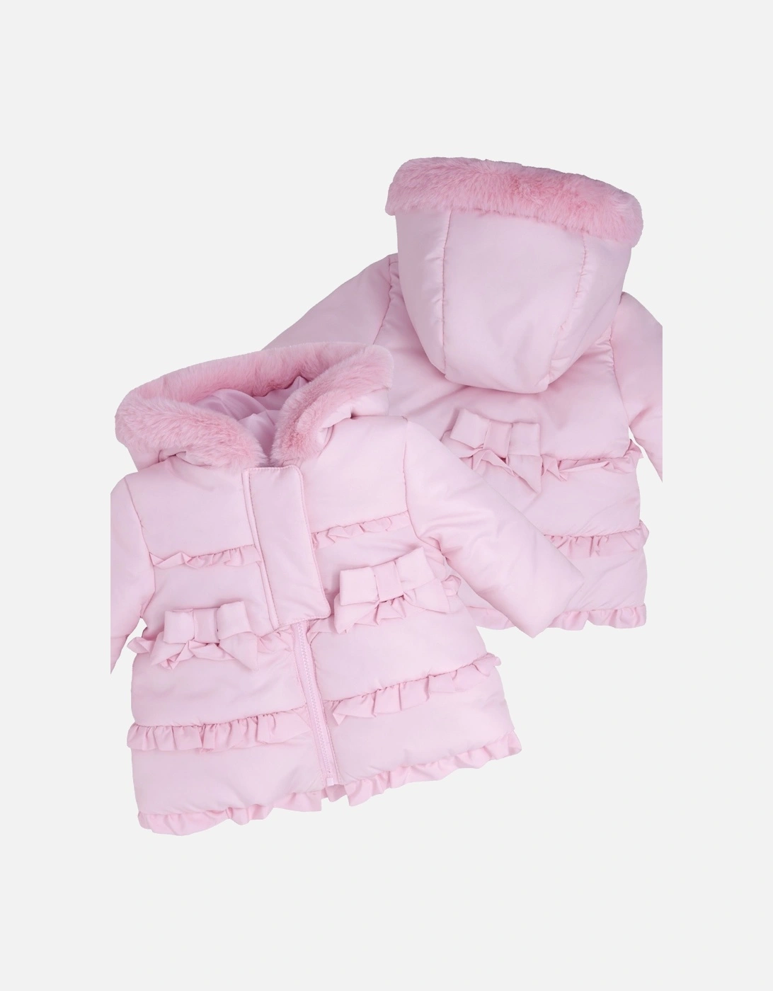 Girls Pink Parka Coat